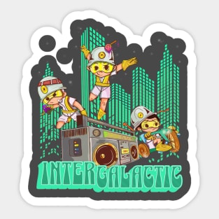 intergalactic kids Sticker